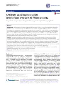 SAMHD1 specifically restricts retroviruses through its RNase activity