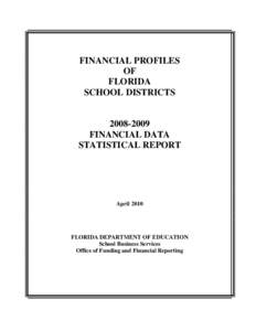 FINANCIAL PROFILES OF FLORIDA SCHOOL DISTRICTS[removed]