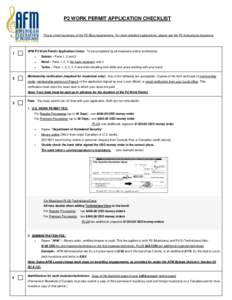 P2 WORK PERMIT APPLICATION CHECKLIST  This is a brief summary of the P2 filing requirements. For more detailed explanations, please see the P2 Instructions document. 1