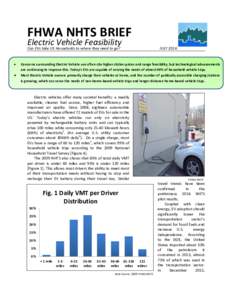 FHWA NHTS BRIEF Electric Vehicle Feasibility Can EVs take US Households to where they need to go? JULY 2016