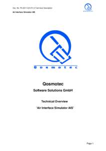 Doc. No. PSR1.0 Technical Description Air Interface Simulator AIS Qosmotec Software Solutions GmbH