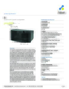 product specification  S Dual 8 inch Coaxial Loudspeaker