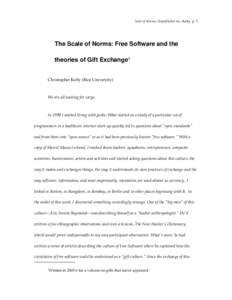 Software licenses / Culture / Computing / Science and technology / Free software / Economic anthropology / Computer law / Anarchist communism / Gift economy / Cargo cult / Free and open-source software / Eric S. Raymond