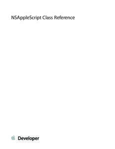 NSAppleScript Class Reference  Contents NSAppleScript Class Reference 3 Overview 3