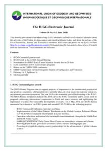 The IUGG Electronic Journal