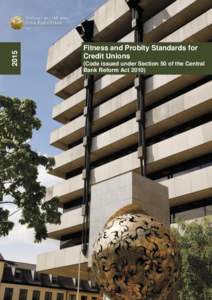 2015  Fitness and Probity Standards for Credit Unions (Code issued under Section 50 of the Central Bank Reform Act 2010)