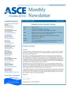 Monthly Newsletter Columbia Section Board Paul Knutzen, PE LEED AP BD+C President[removed]W)