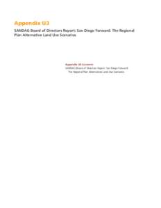 Appendix U3 - BOD Report San Diego Forward: The Regional Plan Alternative Land Use Scenarios