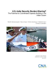 U.S.-India Security Burden-Sharing?