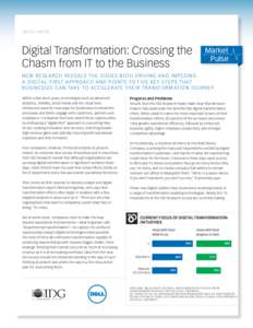 WH IT E PA P E R  Digital Transformation: Crossing the Chasm from IT to the Business  Market