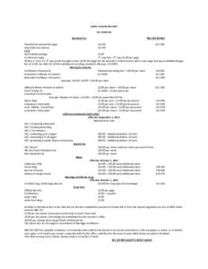 Lander County Recorder Fee Schedule Standard Fee NRS REFERENCE