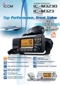 VHF MARINE TRANSCEIVERS  (With GPS Receiver) (Without GPS Receiver)