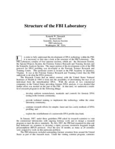 Structure of the FBI laboratory