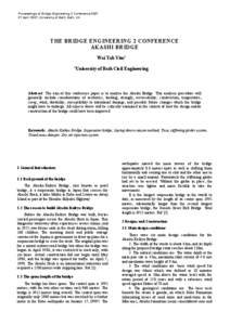 Proceedings of Bridge Engineering 2 Conference[removed]April 2007, University of Bath, Bath, UK