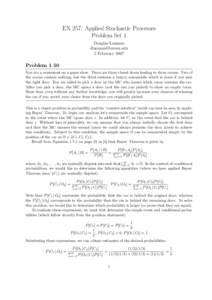 EN 257: Applied Stochastic Processes Problem Set 1 Douglas Lanman [removed] 2 February 2007