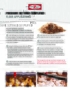 PRESSURE SETTINGS SIMPLIFIED FLOOR APPLICATIONS POULTRY WATERING CONCEPTS To achieve optimal litter conditions, the following concepts must be fully understood and appreciated.