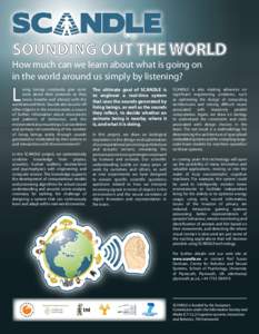 SOUNDING OUT THE WORLD How much can we learn about what is going on in the world around us simply by listening? L