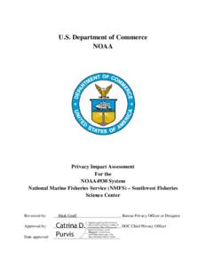 U.S. Department of Commerce NOAA Privacy Impact Assessment For the NOAA4930 System