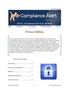 Fall 2014, Issue #4  Audit Compliance