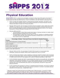 SHPPS 2012 Physical Education