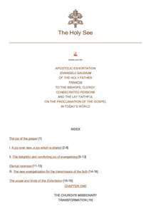 The Holy See  DOWNLOAD PDF APOSTOLIC EXHORTATION