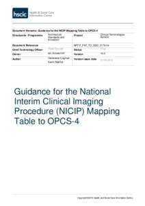 NICIP/OPCS-4 Mapping Table Guidance