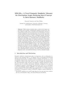 SIM-DLA : A Novel Semantic Similarity Measure for Description Logics Reducing Inter-Concept to Inter-Instance Similarity