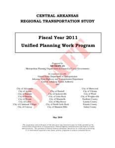 CENTRAL ARKANSAS REGIONAL TRANSPORTATION STUDY Fiscal Year[removed]AF