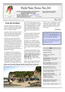 Field Nats News No.241 Newsletter of the Field Naturalists Club of Victoria Inc. Understanding Our Natural World Est. 1880