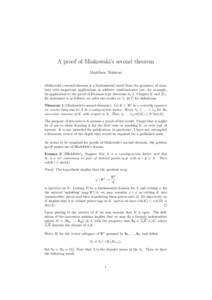 A proof of Minkowski’s second theorem Matthew Tointon Minkowski’s second theorem is a fundamental result from the geometry of numbers with important applications in additive combinatorics (see, for example, its appli