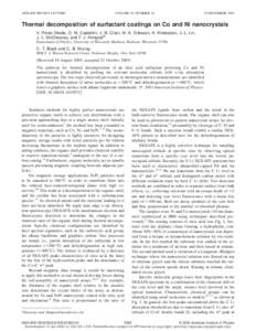 APPLIED PHYSICS LETTERS  VOLUME 83, NUMBER[removed]DECEMBER 2003