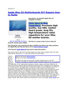 Repairing-Apple-iMac-G5-Motherboard