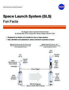 National Aeronautics and Space Administration  Space Launch System (SLS)