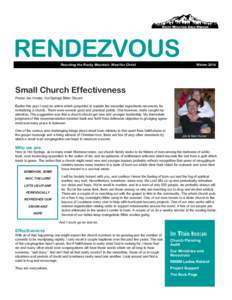 RENDEZVOUS Reaching the Rocky Mountain West for Christ Winter[removed]Small Church Effectiveness