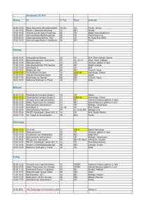 Stundenplan SS 2016 Montag LV  LV Typ