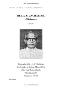 Microsoft Word - Biography of Rev A.C Zachariah.doc