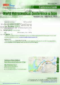 NutraceuticalsConference Guide World Nutraceutical Conference & Expo Philadelphia, USA