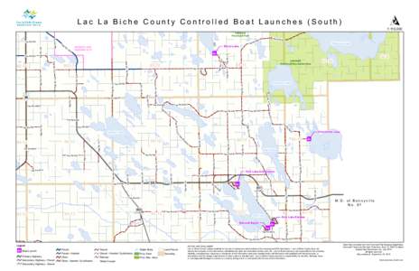 Lac La Biche County Controlled Boat Launches (South)  Rge Rd 114 Rge Rd 113