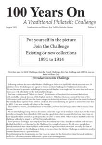 100 Years On  A Traditional Philatelic Challenge August 2005