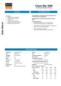 Chem~Bar 3500 Chlorinated Rubber Primer Data Sheet  FEATURES