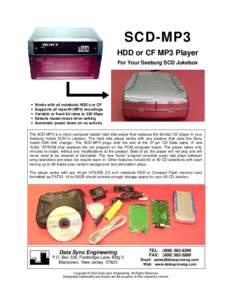 SCD-MP3 HDD or CF MP3 Player For Your Seeburg SCD Jukebox • •