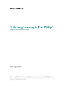Microsoft Word - Life Long Learning in the City of Port Phillip final.doc