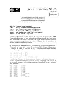 ISO/IEC JTC1/SC2/WG2  N[removed]