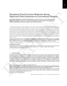 1  Simulating Visual Contrast Reduction during Night-time Glare Situations on Conventional Displays  IN