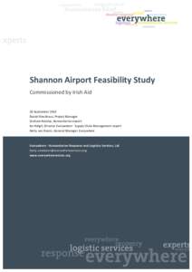    Shannon	
  Airport	
  Feasibility	
  Study	
  	
      Commissioned	
  by	
  Irish	
  Aid	
  