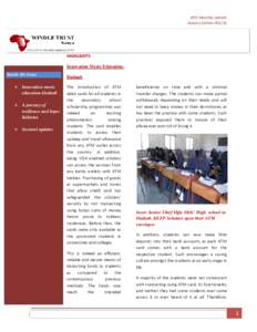 WTK Monthly Update January EditionHIGHLIGHTS Innovation Meets EducationInside the Issue  Innovation meets