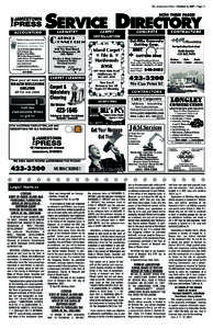 The Jamestown Press / October 4, [removed]Page 21  SERVICE DIRECTORY NOW THREE PAGES!  ACCOUNTING