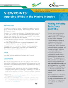 AUGUST[removed]Viewpoints: DEPLETION OF A MINE IN THE PRODUCTION PHASE: USEFUL LIFE OF THE MINE