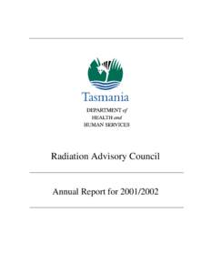 Radiation Advisory Council  Annual Report for Radiation Advisory Council Annual Report_________________________________________________________________________________________________