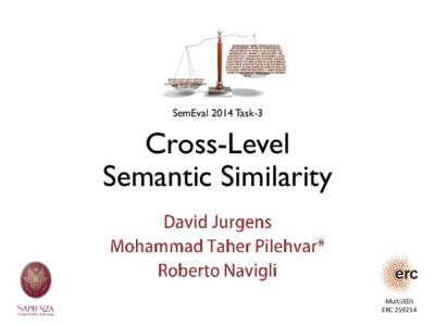 SemEval 2014 Task-3  Cross-Level Semantic Similarity  MultiJEDI